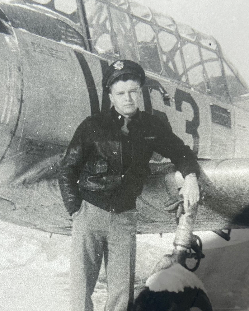 Bill Coleman as a fighter pilot during World War II