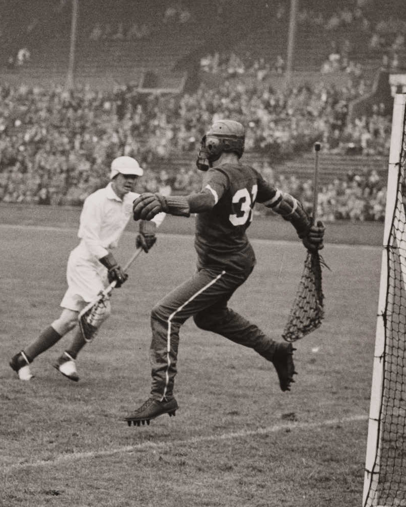 Lacrosse action from the 1948 Olympics in London