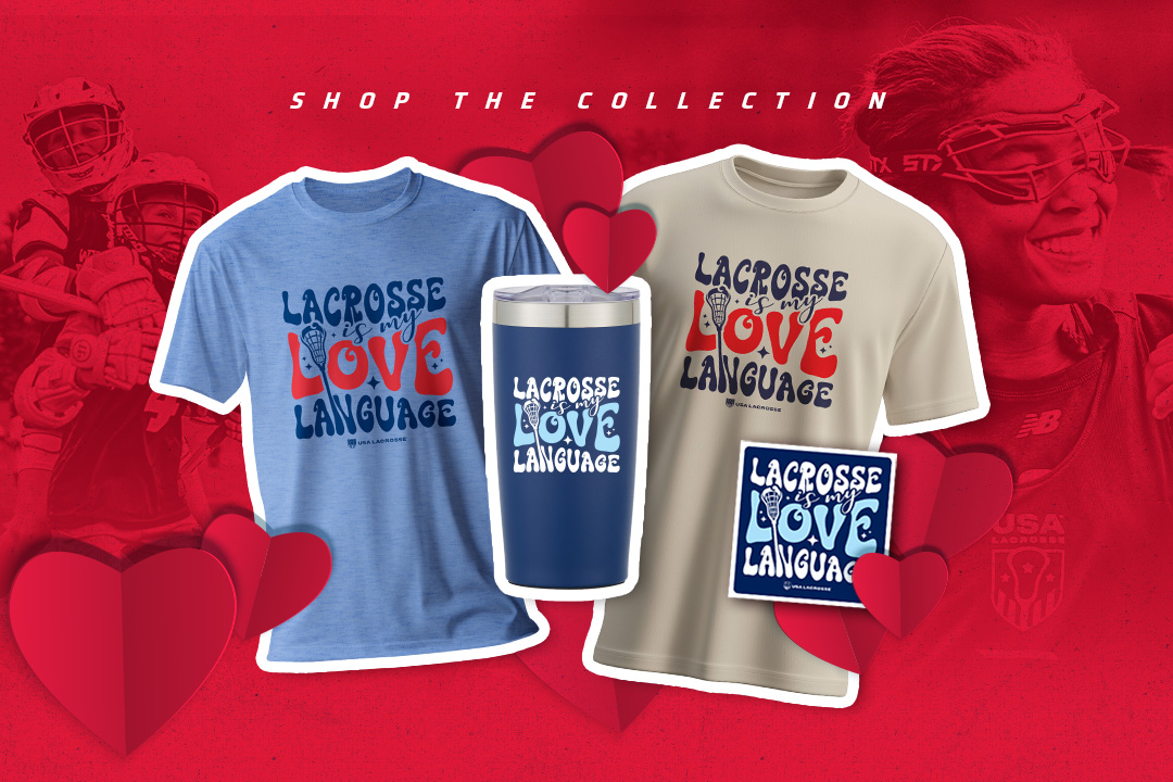 Lacrosse is My Love Language graphic showing t-shirts and more