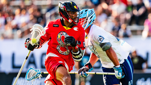 Maryland Whipsnakes rookie Levi Anderson in his PLL debut against the New York Atlas in Minnesota