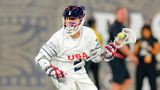 Michael Sowers in action at the 2023 World Lacrosse Men's Championship in San Diego