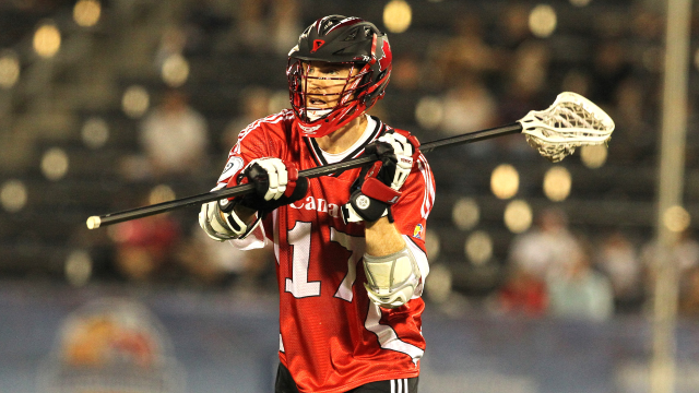 Brodie Merrill in action with the Canadian national team at the 2014 world championship in Denver. 