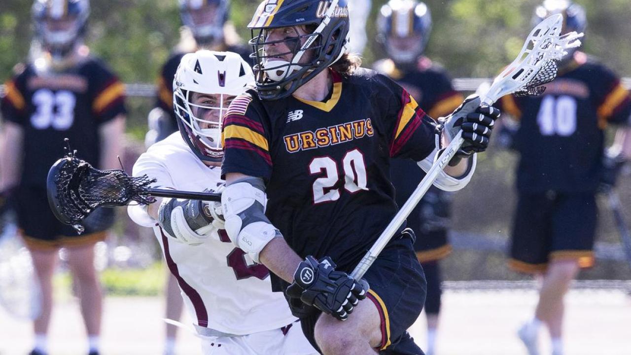 Tyler Falco scored three times in Ursinus' upset win over Stevenson.