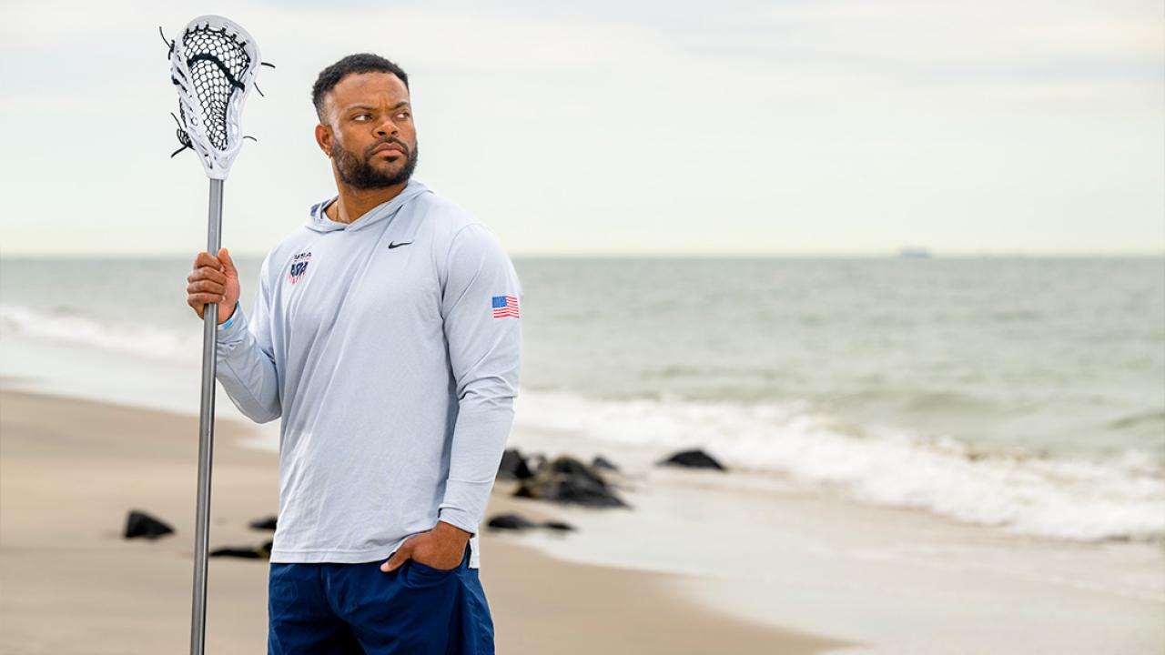 JT Giles-Harris poses at Buckroe Beach in the Hampton, Va., area.