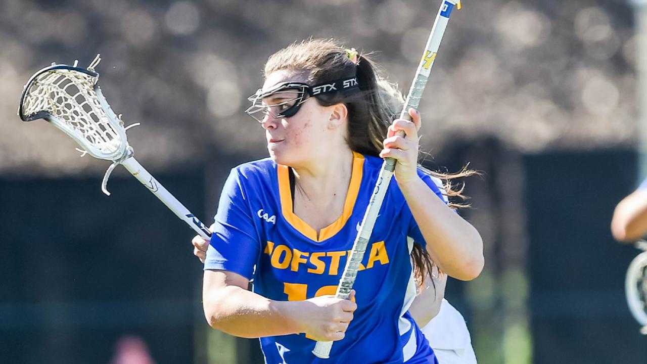 Nikki Mennella had five goals and three assists in Hofstra's upset win over Vanderbilt.