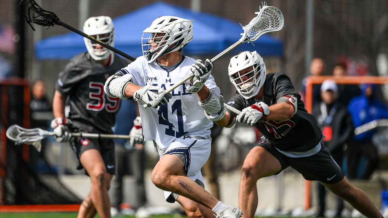 Yale's Matt Brandau in action against Harvard