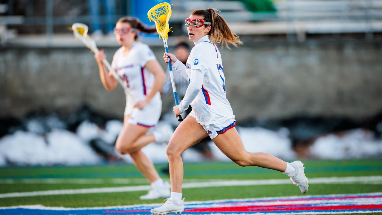 umass lowell women's lacrosse action photo