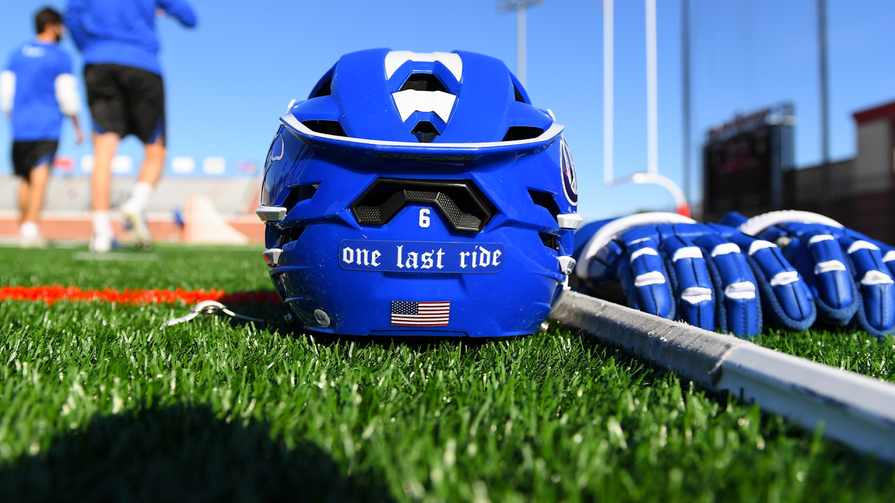 Cabrini men's lacrosse equipment.