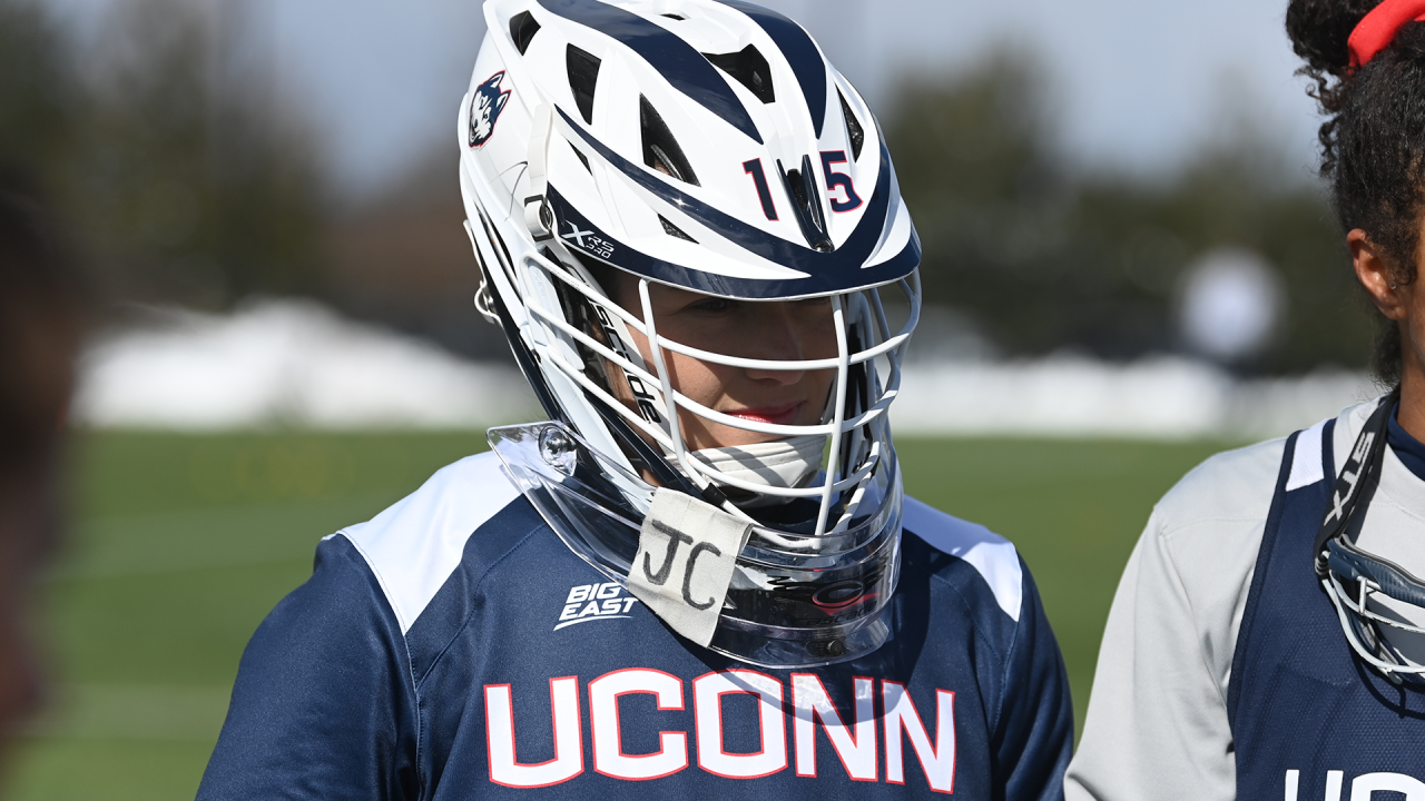 UConn goalie Landyn White.