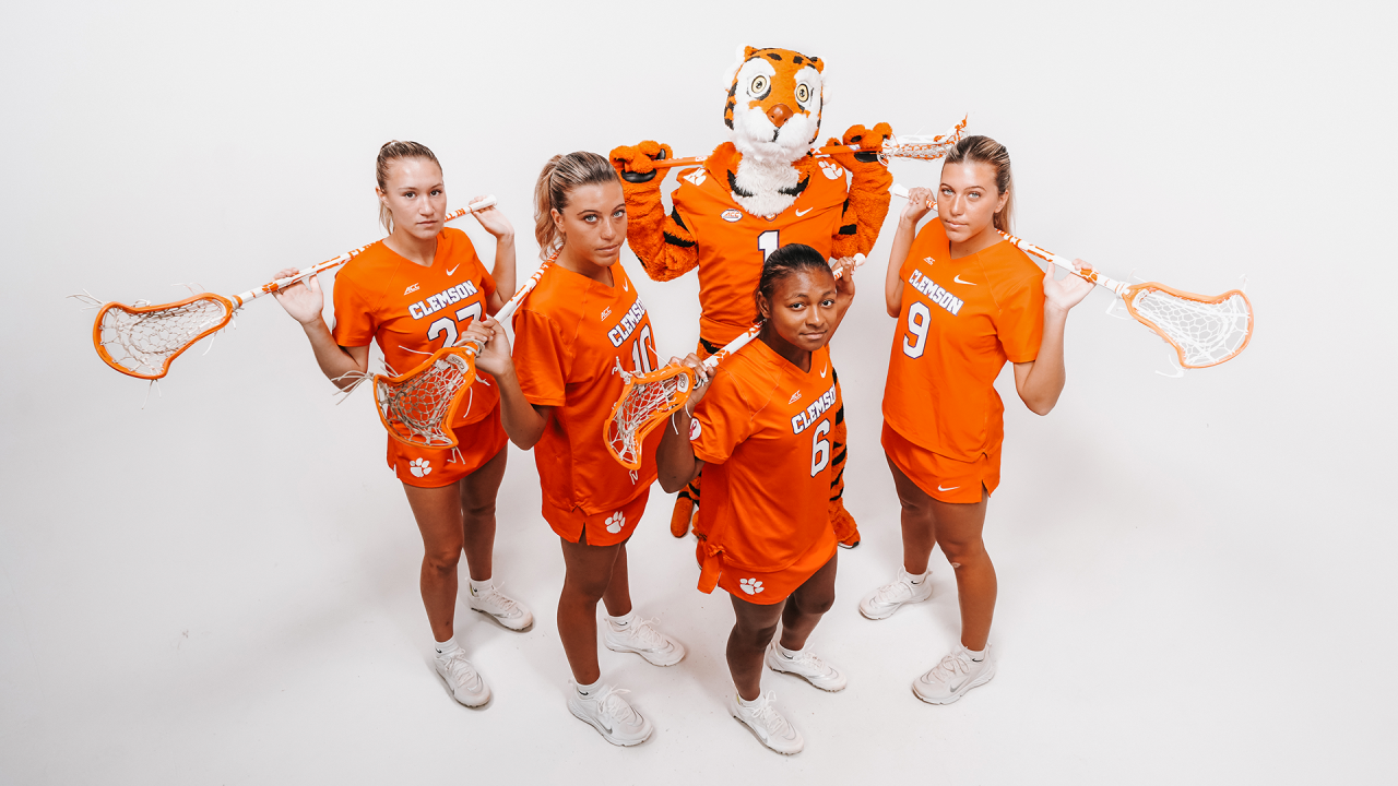 Natalie Shurtleff (27), Regan Byrne (10), Jasmine Stanton (6) and Blair Byrne (9) were part of Clemson's promising freshman class this year