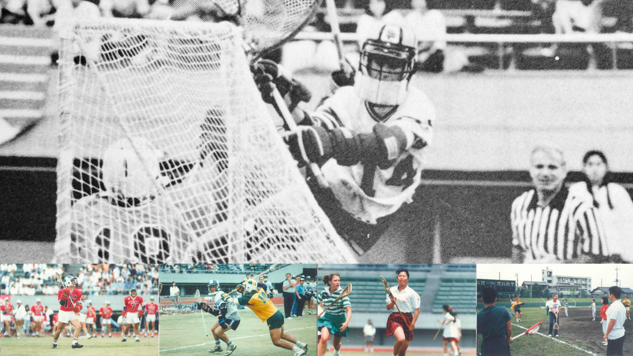 Images from the inaugural International Lacrosse Friendship Games in Tokyo in 1989 featuring teams from Johns Hopkins, St. Paul's (Md.), Australia and host Japan.