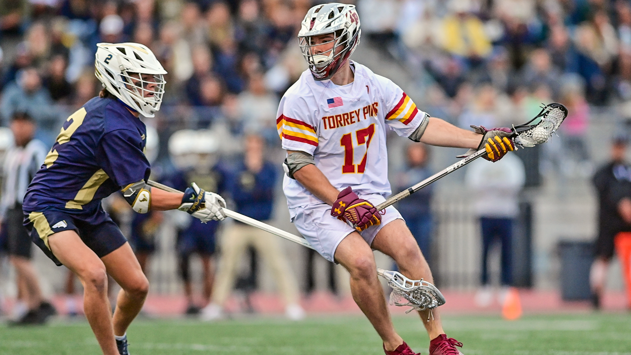 Torrey Pines (Calif.) midfielder Matthew Mannarino in action against Sacred Heart Prep (Calif.)