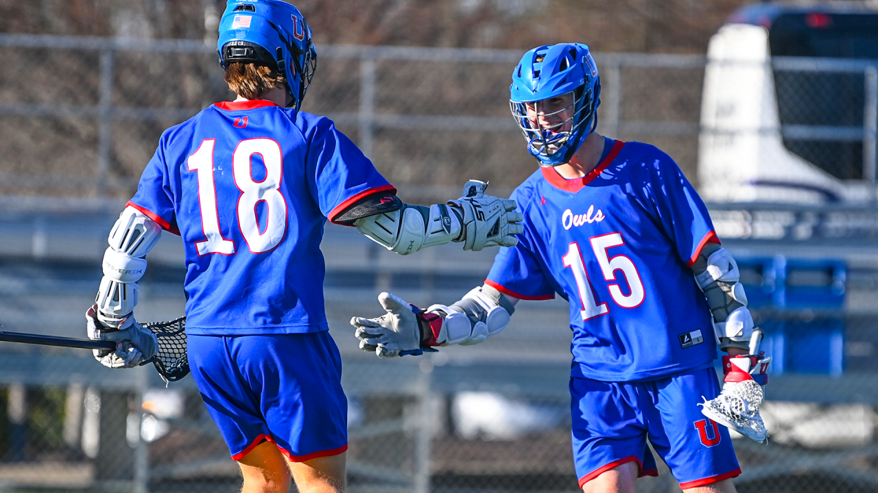 Memphis University School (Tenn.) standouts Tucker Davis (15) and Hays Prather (18) celebrate a goal