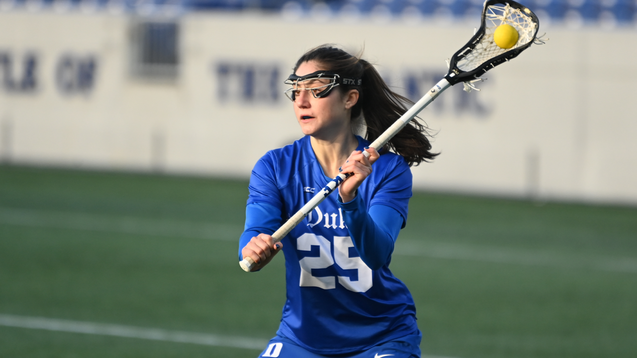 Duke's Carly Bernstein pictured in a 2024 game at Navy