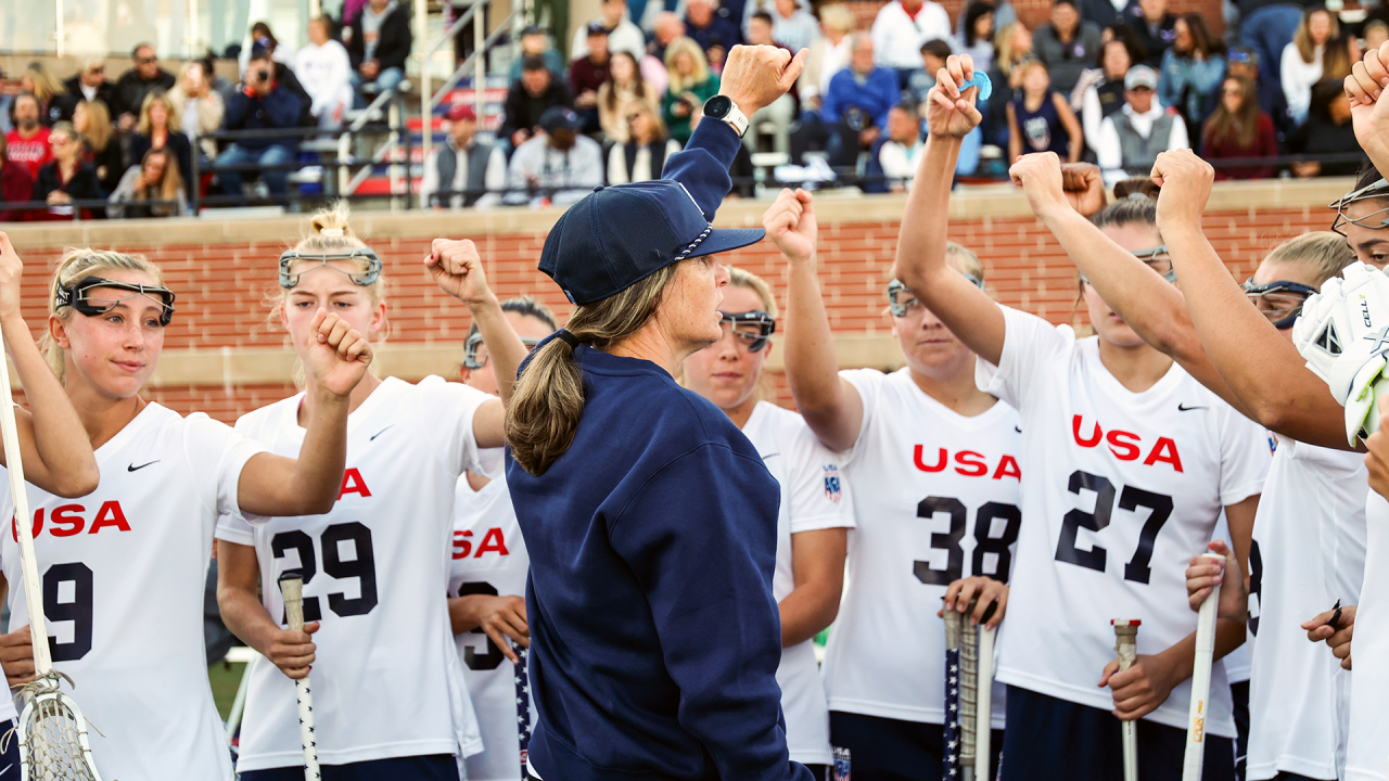 U.S. Women's U20 National Team head coach Kelly Amonte Hiller during the 2023 Fall Classic at USA Lacrosse headquarters in Sparks, Md.  