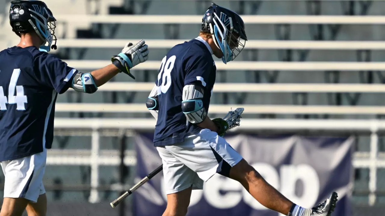 Villanova's Colin Michener celebrating after a goal