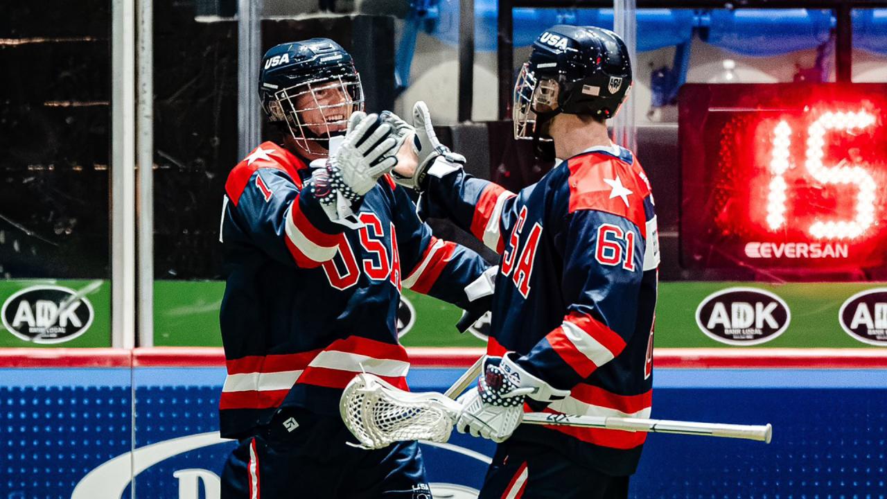 CJ Kirst and Charlie Bertrand celebrate a goal