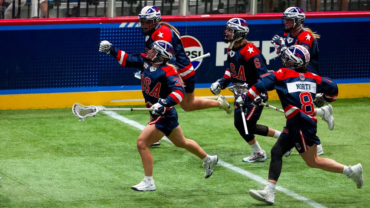 Ally Kennedy celebrates her first quarter goal