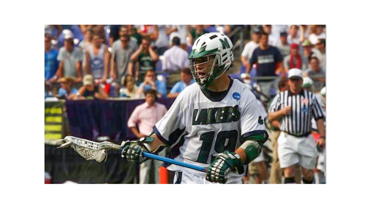 Allan Downey playing for Mercyhurst in the 2007 NCAA Division II lacrosse championship game at M&T Bank Stadium in Baltimore.