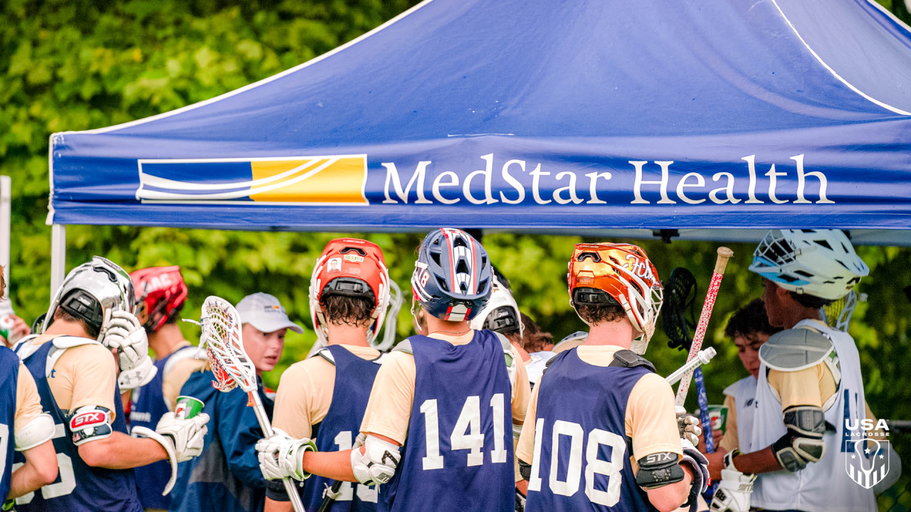 USA Lacrosse National Team Development Programs under a MedStar Health tent