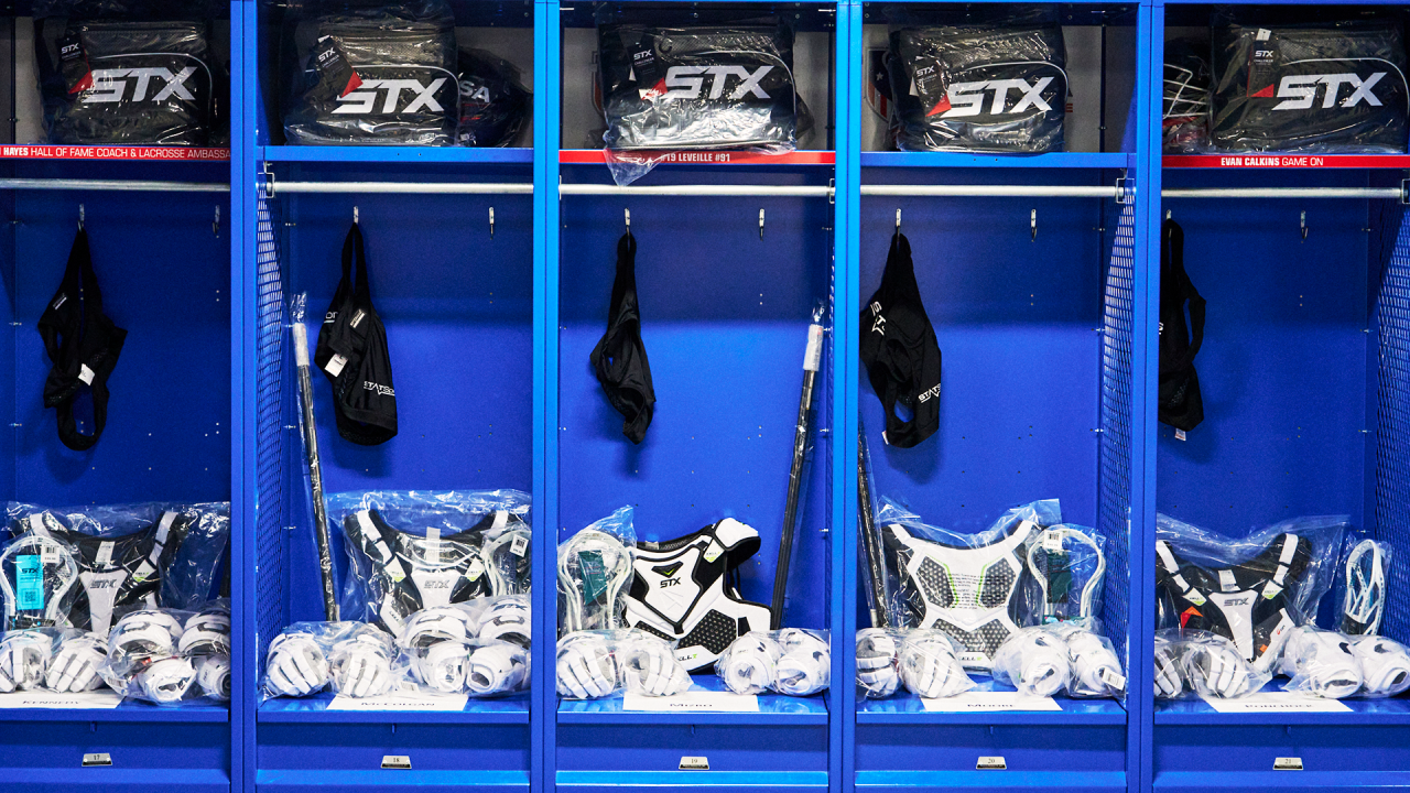 STX equipment awaiting USA Lacrosse National Team Development Program athletes at a September training camp