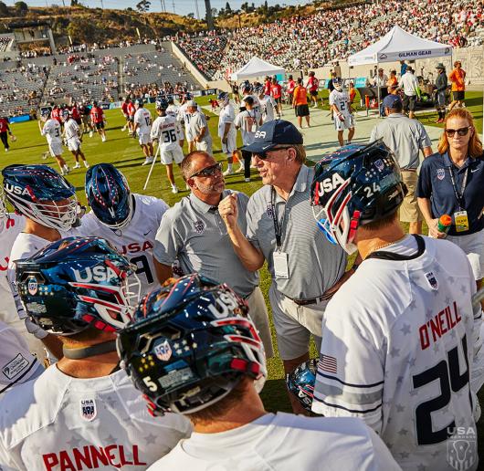 John Danowski USA huddle